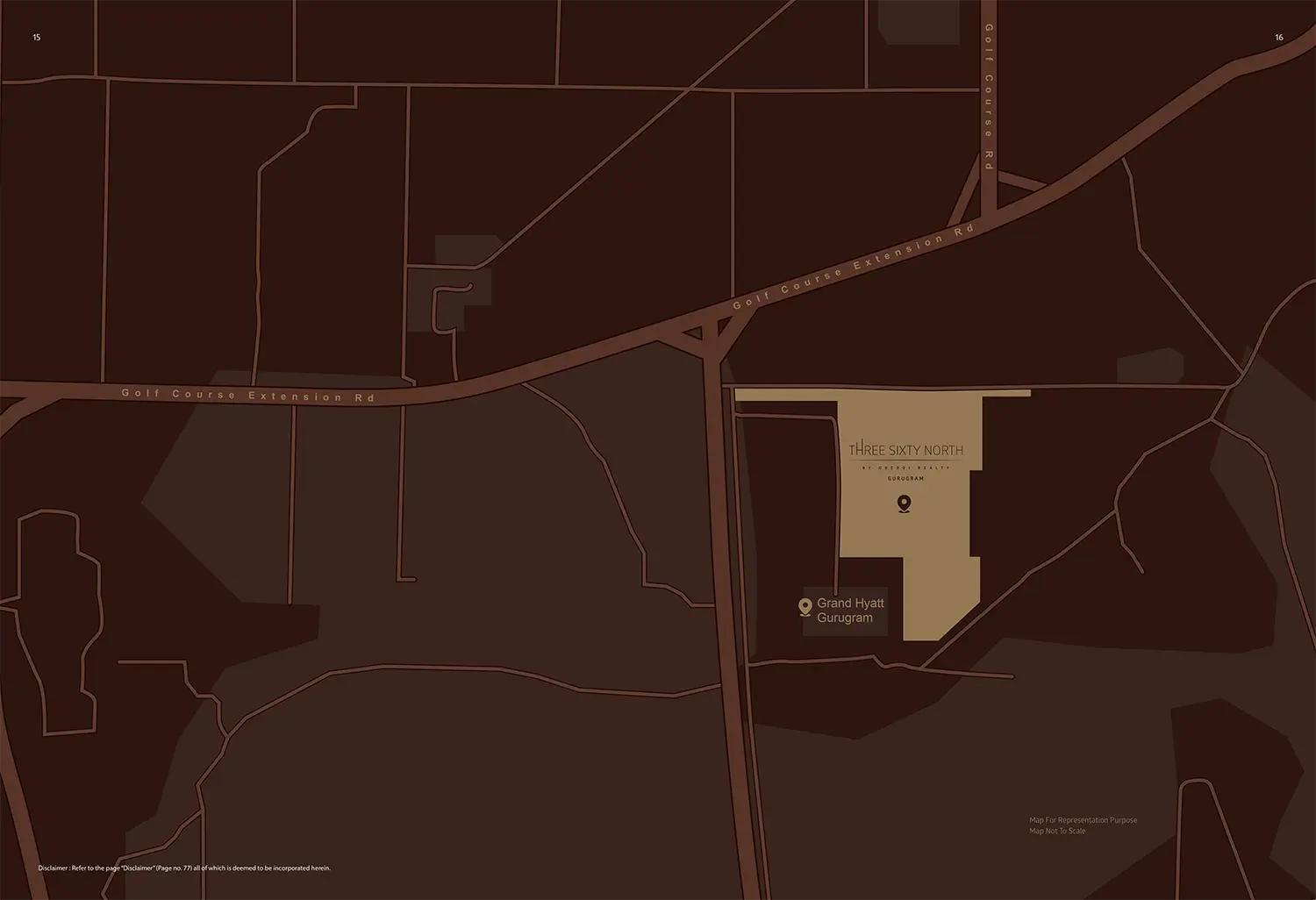 Oberoi 360 North Sector 58 Gurgaon Location Map