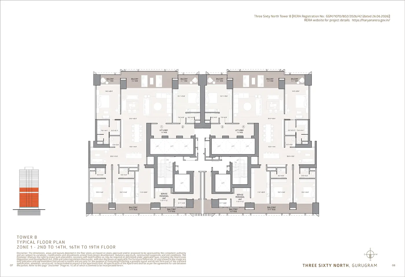Oberoi 360 North Tower B Floor Plan