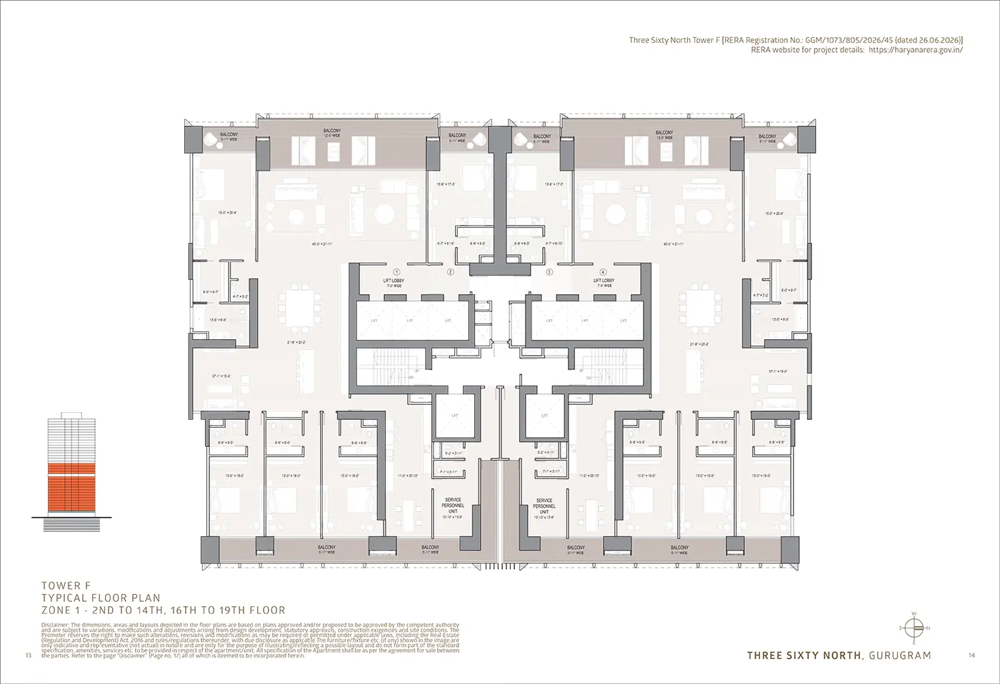 Oberoi 360 North Tower F Floor Plan