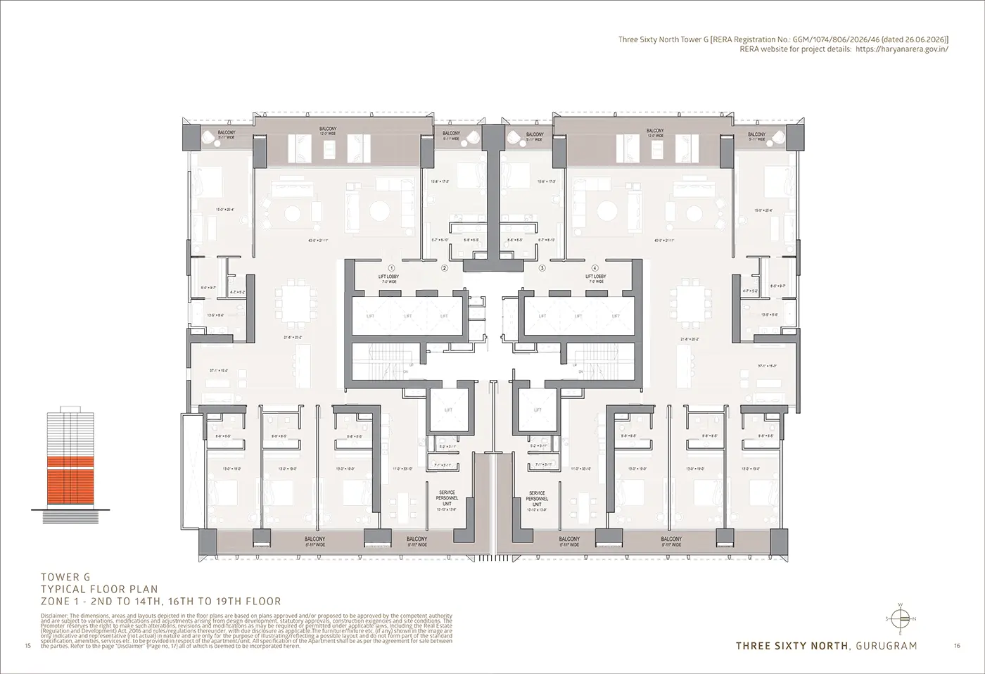 Oberoi 360 North Tower G Floor Plan
